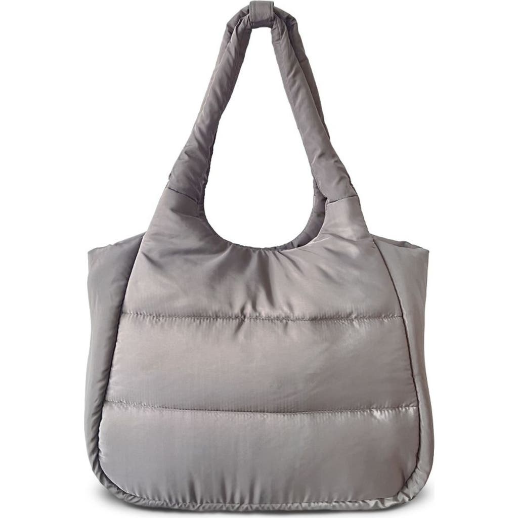 Youzey The Astra Puffy Crossbody Tote In Brown