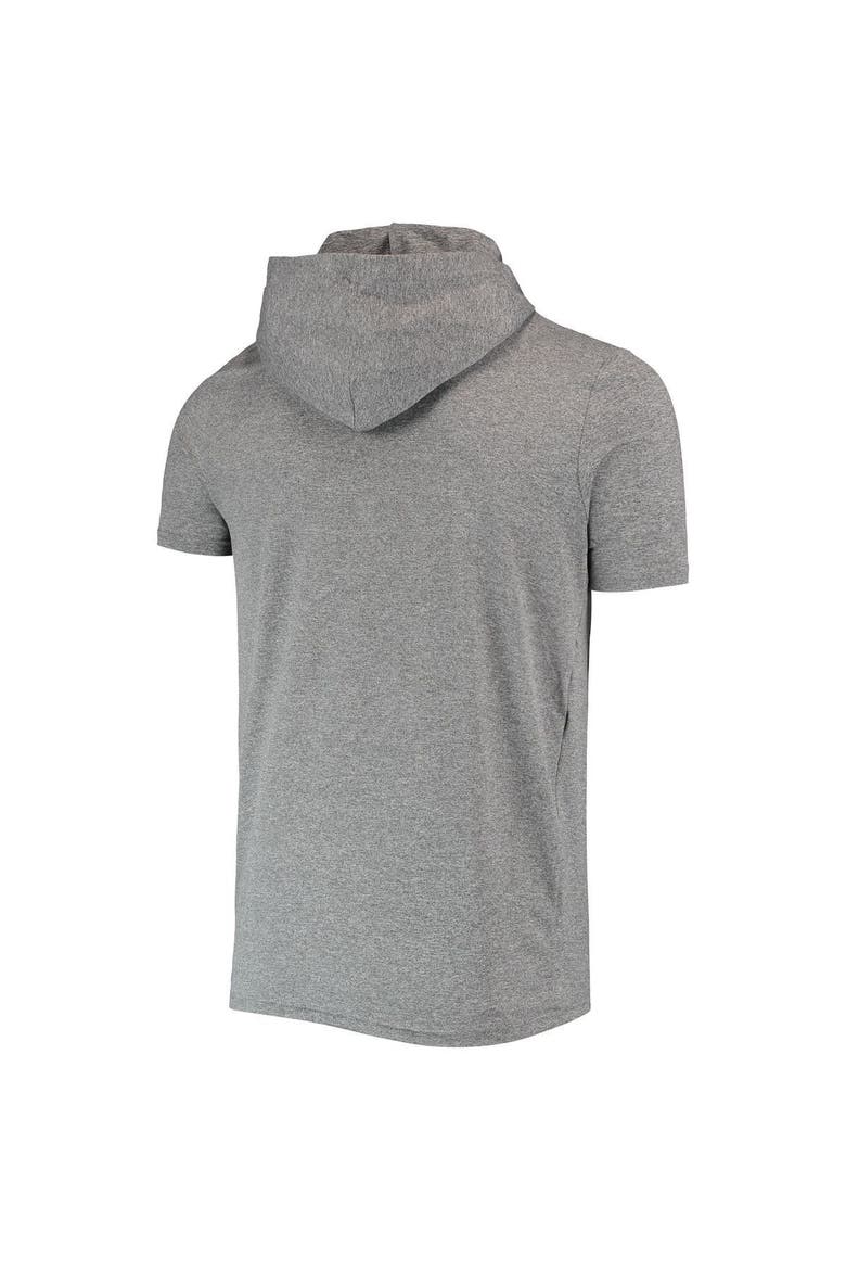 Men's New Era Heathered Gray Las Vegas Raiders Team Brushed Hoodie T-Shirt, Alternate, color, Gray