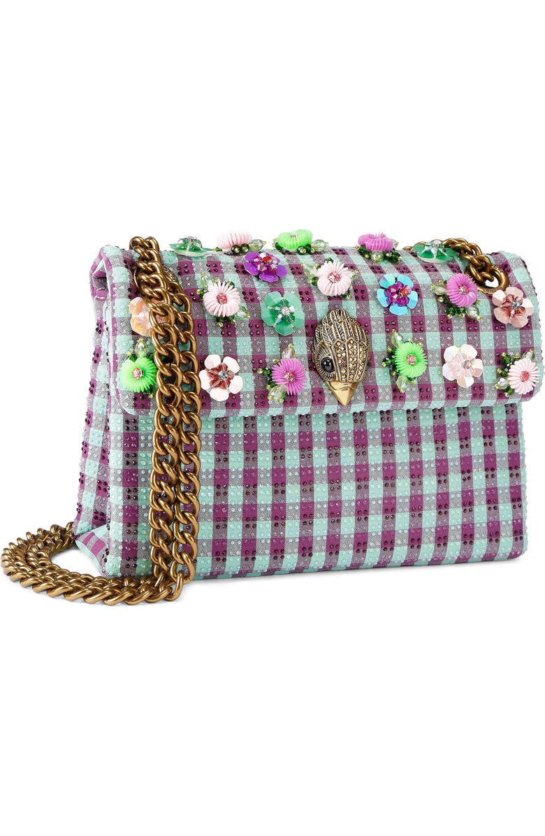 Kurt Geiger London Mini Kensington Floral Convertible Shoulder Bag, Alternate, color, Purple Multi