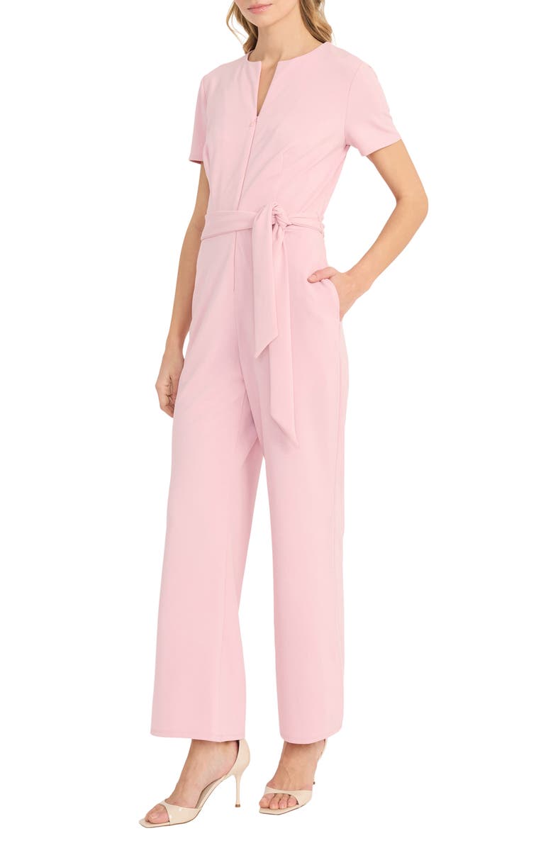 Donna Morgan Flare Leg Jumpsuit, Alternate, color, Shell Pink
