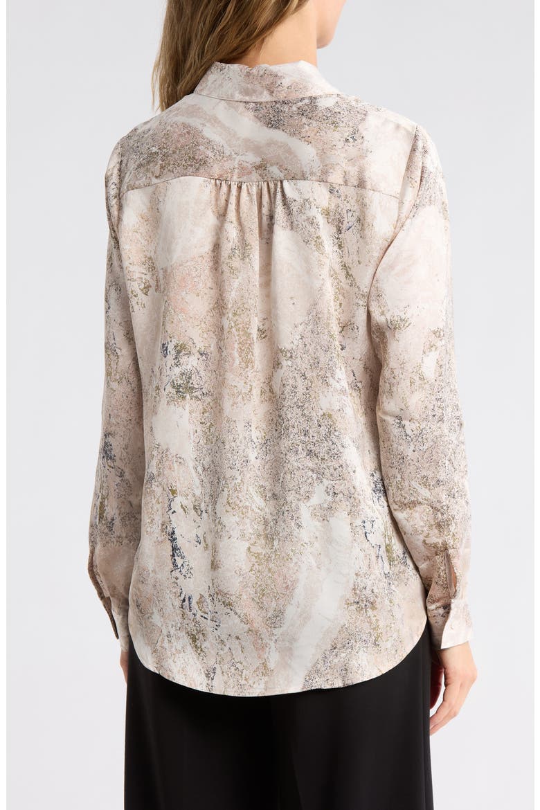 Printed Satin Roll Tab Top, Alternate, color, COCONUT/ TRAVERTINE MULTI