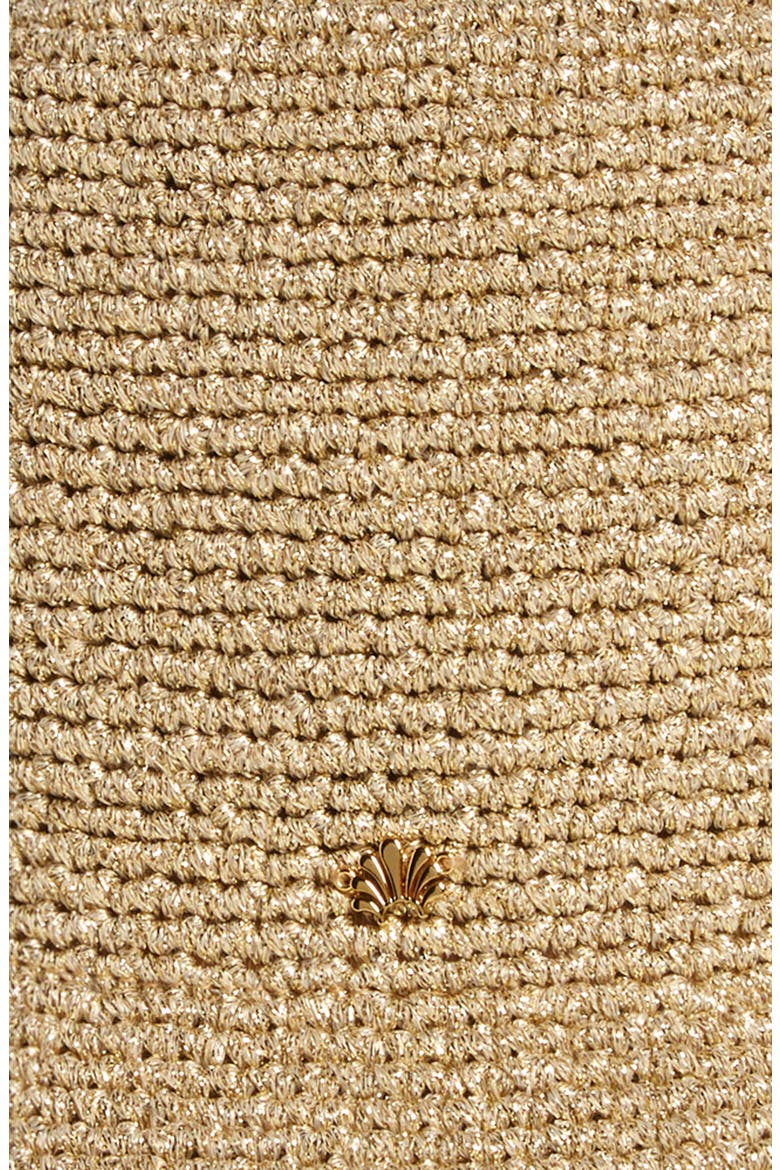 Metallic Straw Bucket Hat, Alternate, color, GOLD