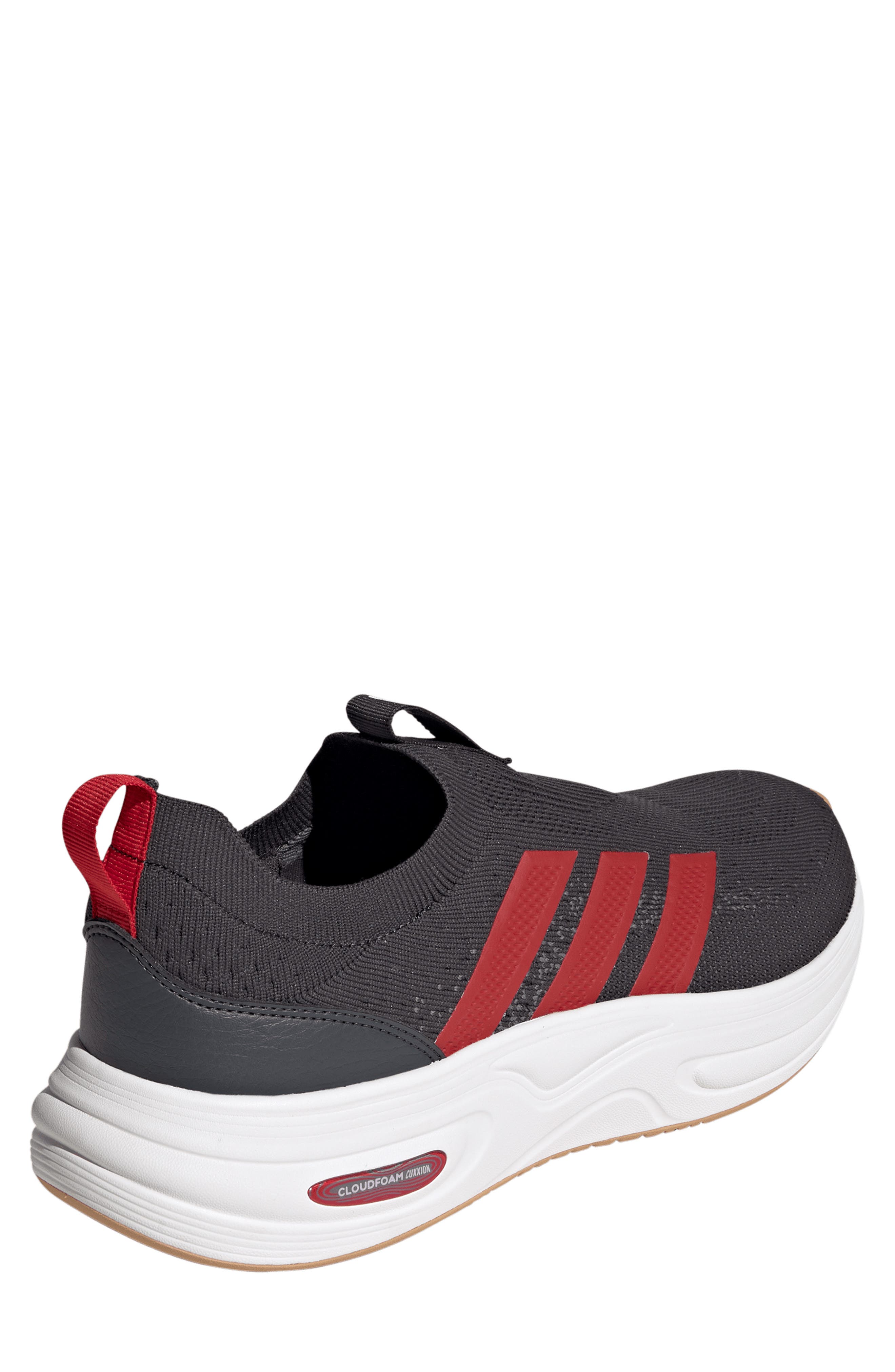 adidas Cloudfoam Cuxxion Slip-On Sneaker, Alternate, color, Carbon/ Scarlet/ Core White