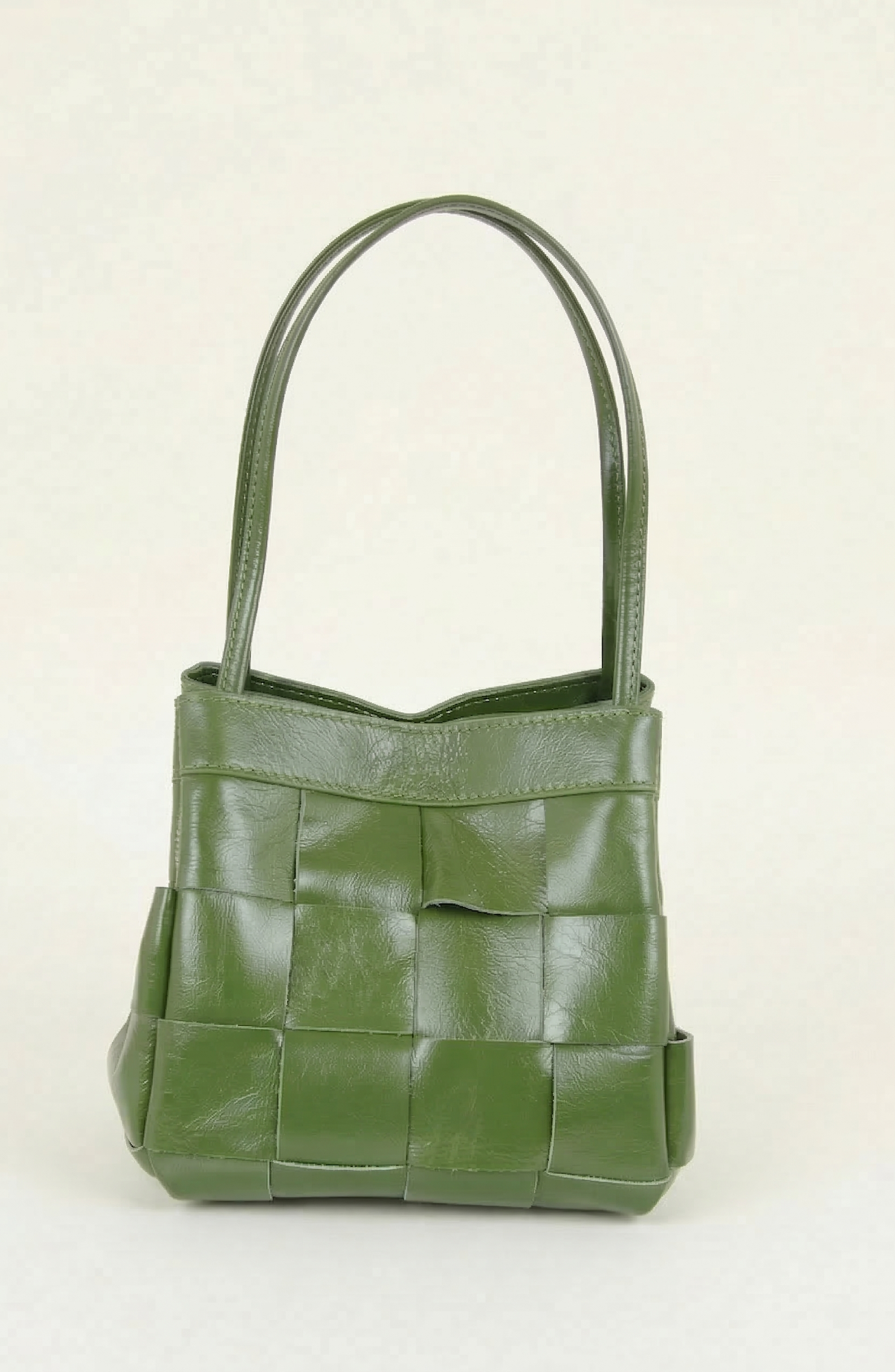 Modenaire Woven Leather Crossbody Shoulder Bag, Alternate, color, Olive Green