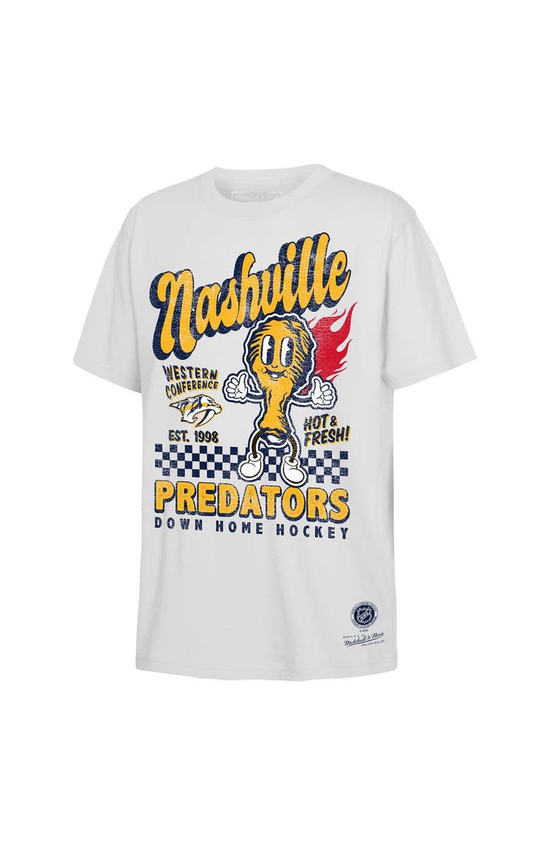 Mitchell & Ness Youth Mitchell & Ness White Nashville Predators Concession Stand T-Shirt, Alternate, color, White