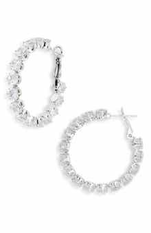 Tasha Stone Hoop Earrings