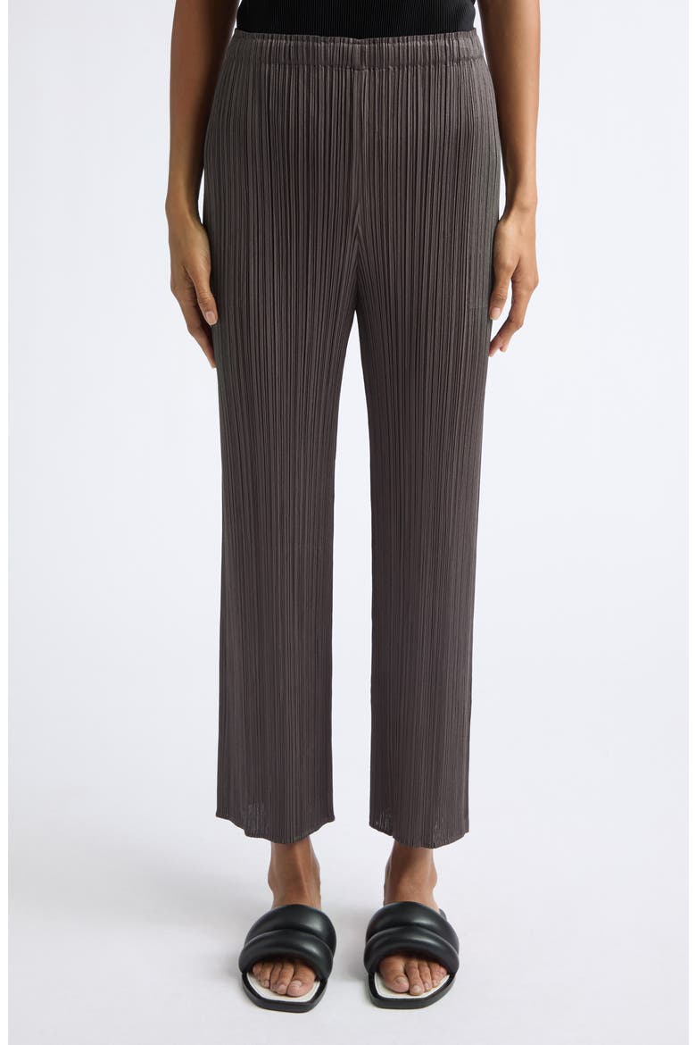 Monthly Colors June Pleated Pants, Main, color, CHARCOAL