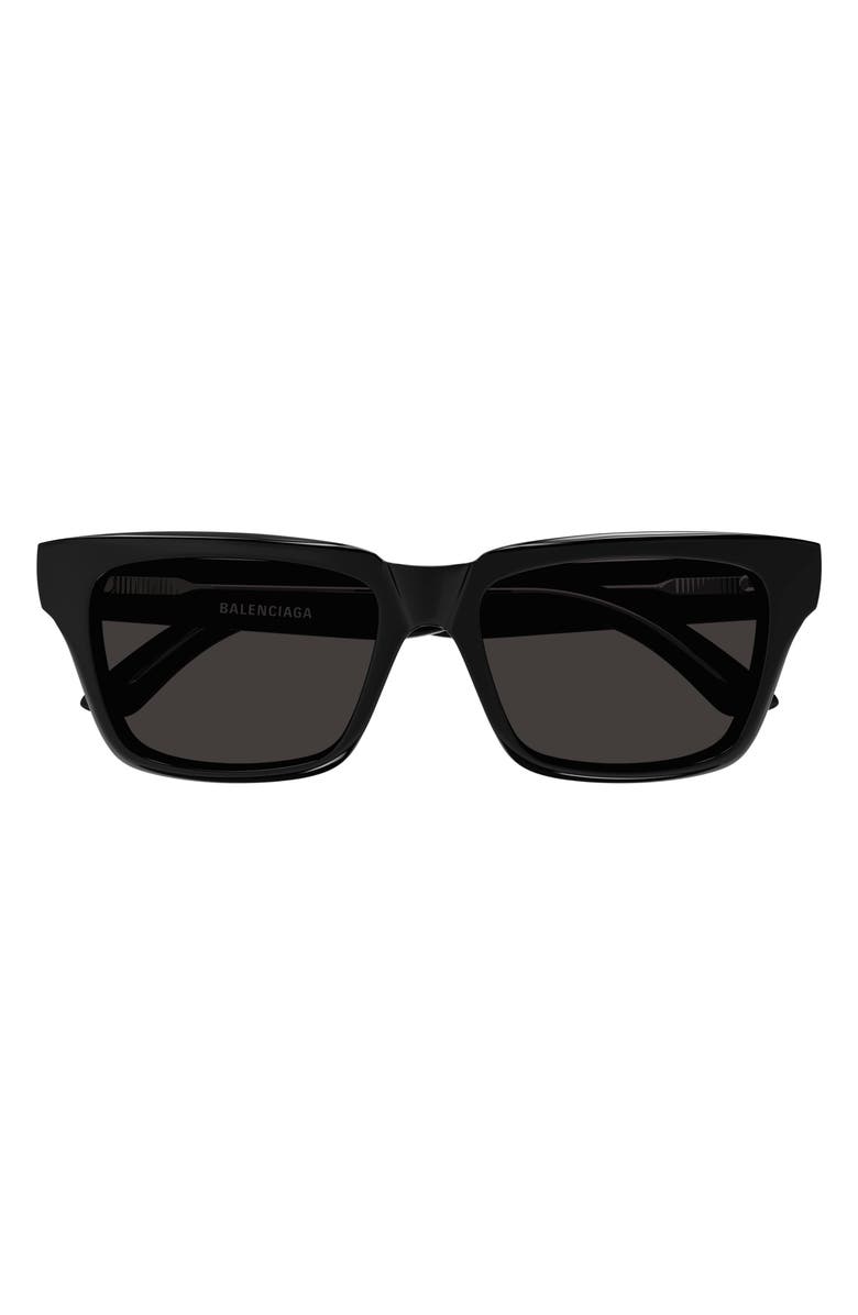 Balenciaga 55mm Rectangular Sunglasses, Main, color, 
