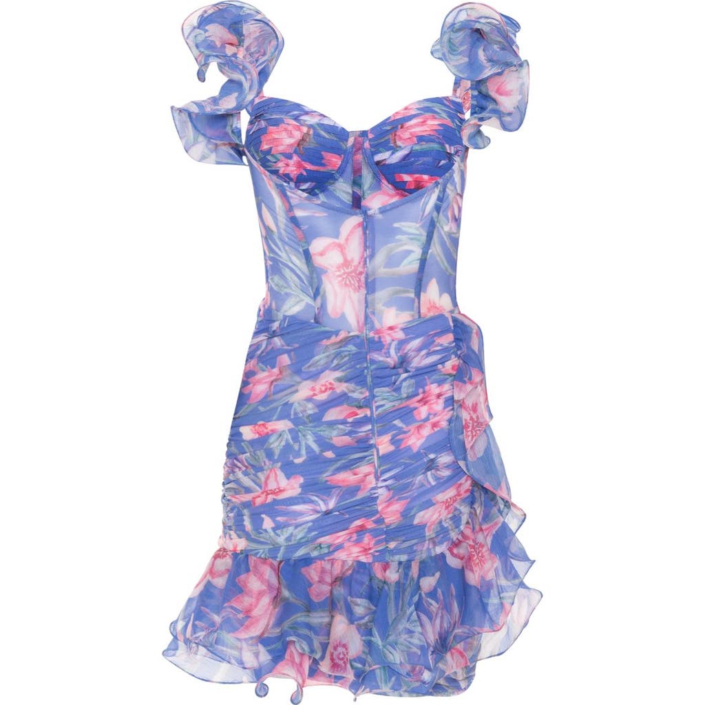 PatBO Amaryllis Flutter Mini Dress in Blue  product