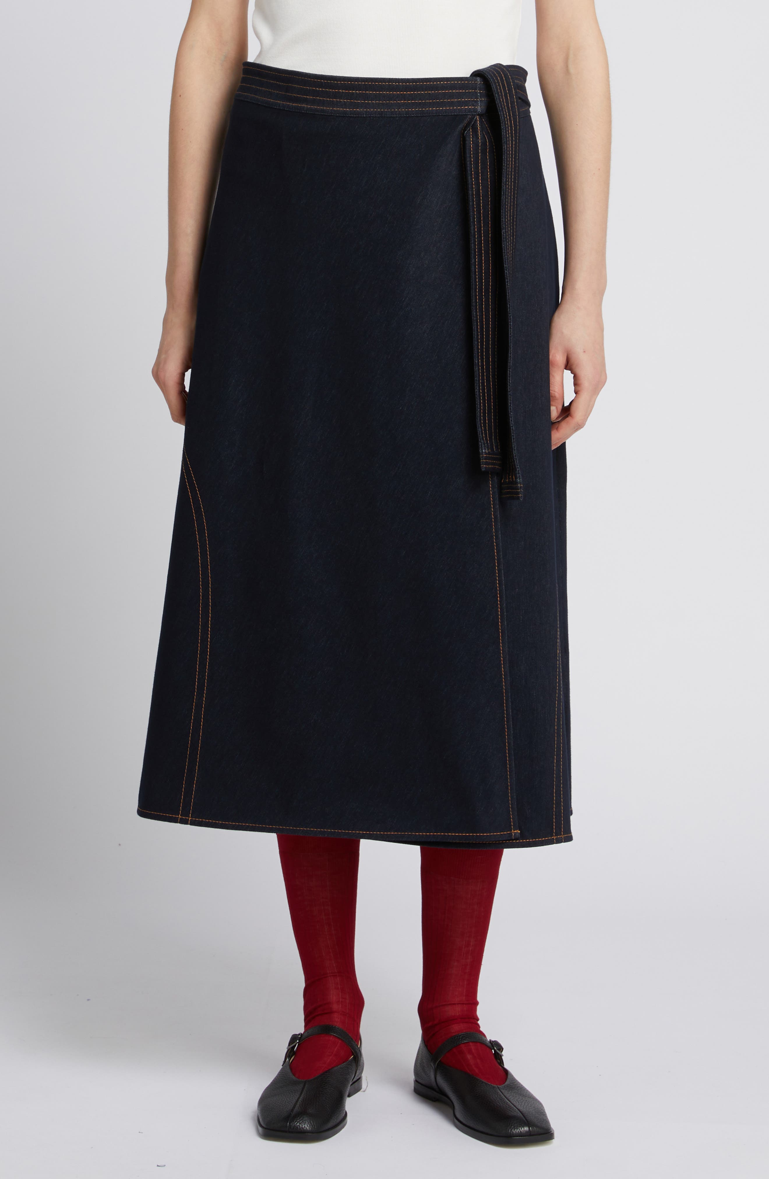 Rane Belted Midi Skirt