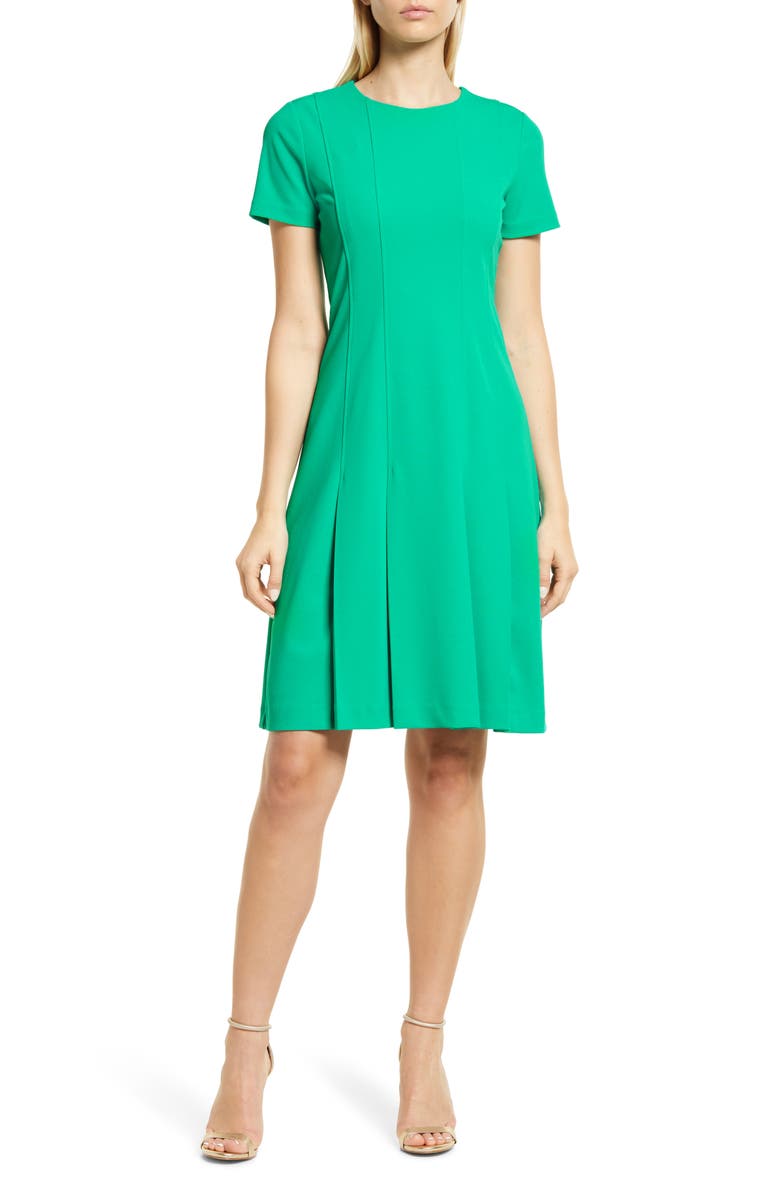 Tahari ASL Fit & Flare Stretch Crepe Dress, Main, color, 