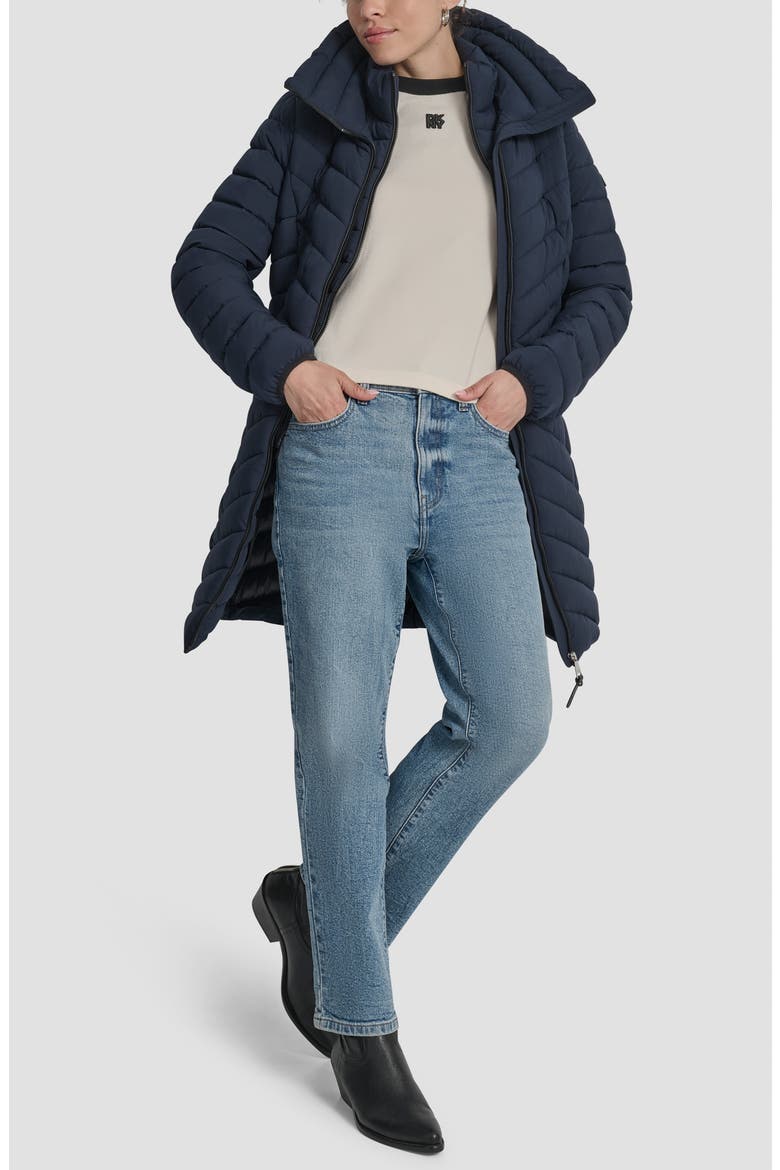 Stretch Packable Coat, Alternate, color, DARK NAVY