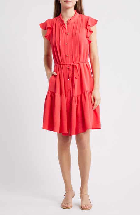 Julia Jordan Flutter Sleeve Shirtdress