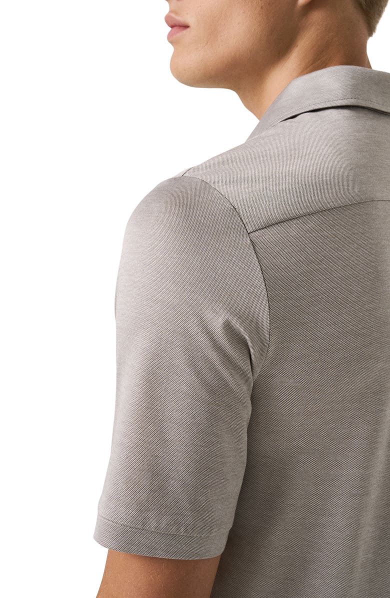 Eton Filo Di Scozia Jacquard Polo, Alternate, color, Light Beige