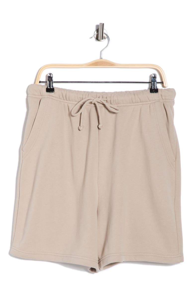 Drawstring Waist Shorts, Alternate, color, GREY OWL