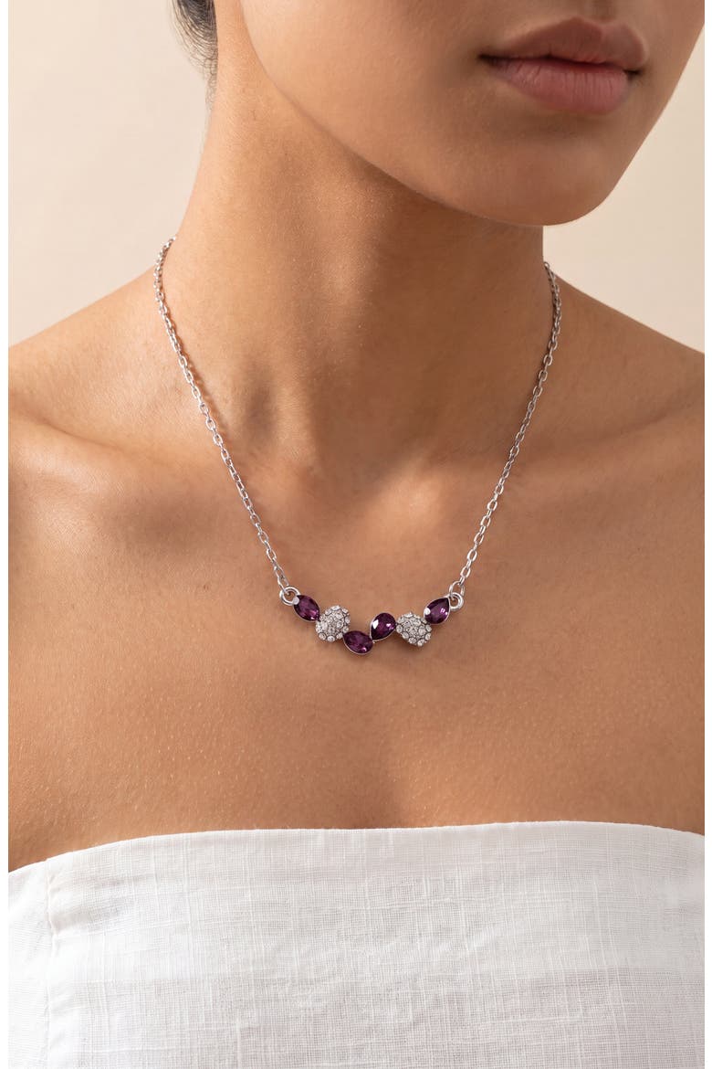 Crystal Drop Pendant Necklace, Alternate, color, Amethyst