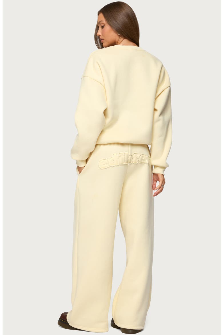 Jaylie Wide Leg Sweatpants, Alternate, color, LIGHT-YELLOW