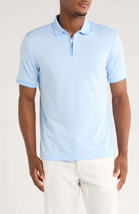 Tipped Half Zip Polo
