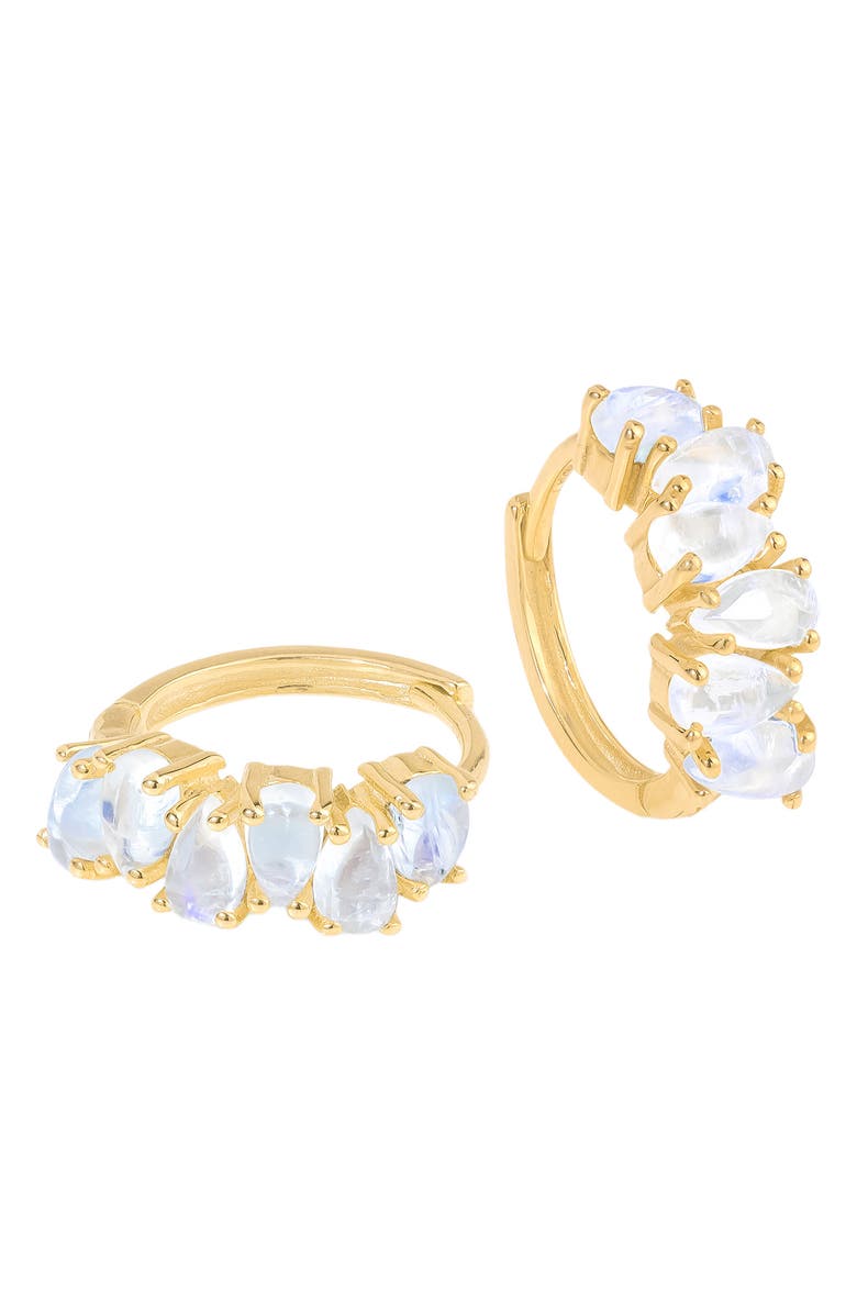 YS GEMS Lab Created Gemstone Huggie Hoop Earrings, Alternate, color,