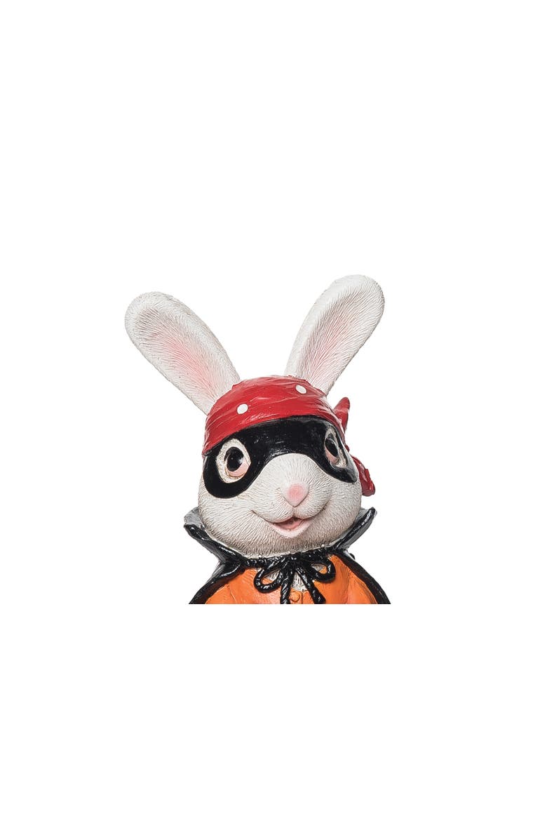 Trick or Treat Zorro Rabbit Small Halloween Decorative Figurine, Alternate, color, Orange