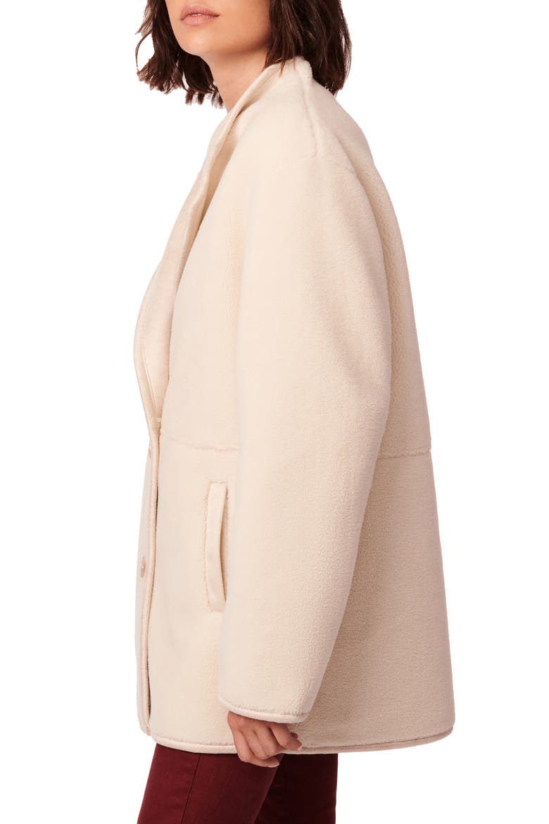 Double Breasted Faux Fur Coat, Alternate, color, CREAM