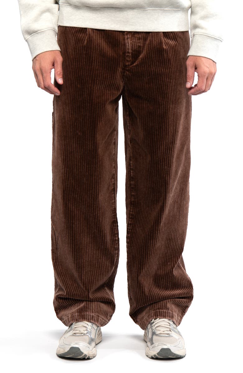 Round Two Pleated Cotton Corduroy Cargo Pants, Main, color, 