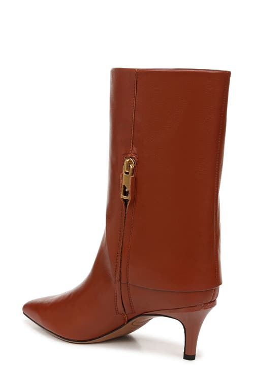 Franco Sarto L Alberta Womens Leather Mid-calf Boots In Brown