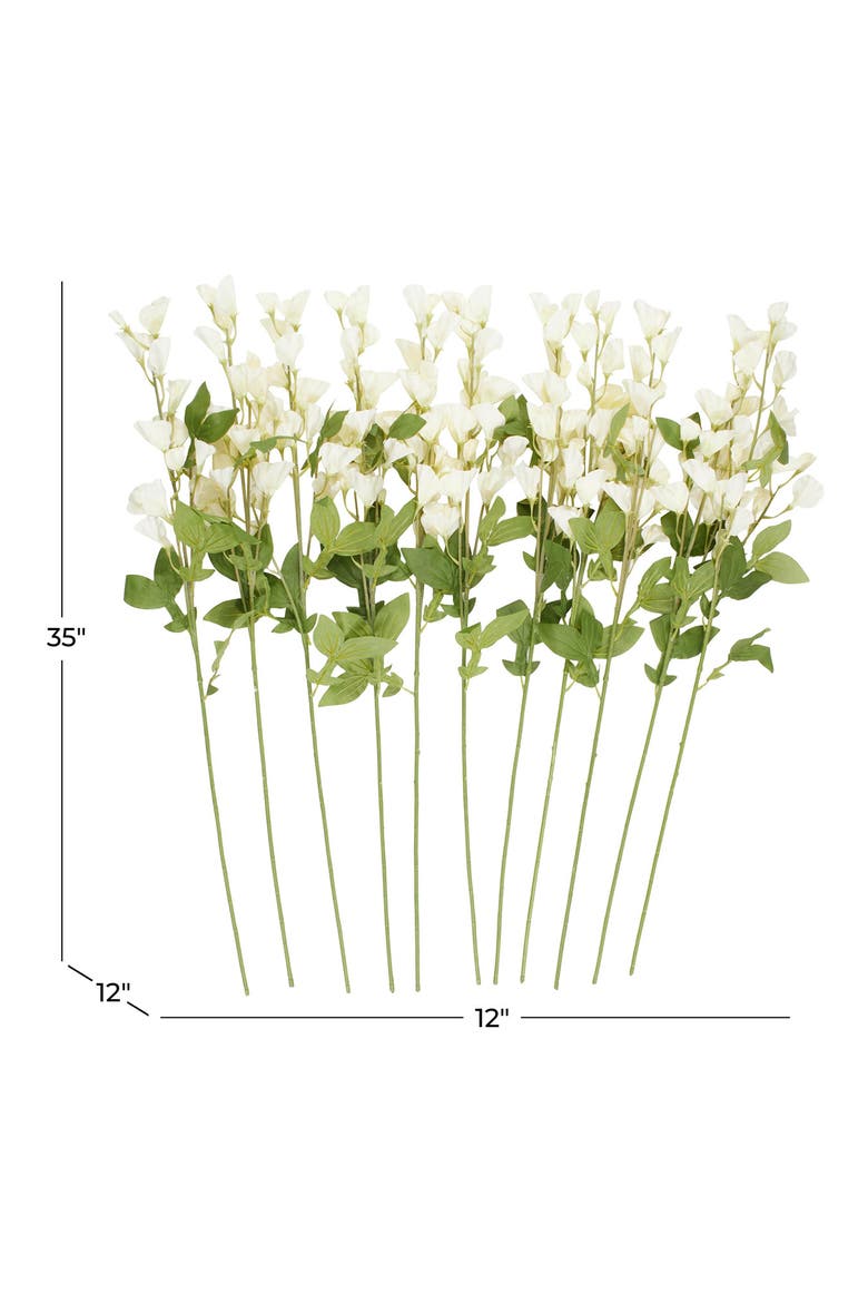 Set of 12 Sweet Pea Artificial Flowers, Alternate, color, WHITE