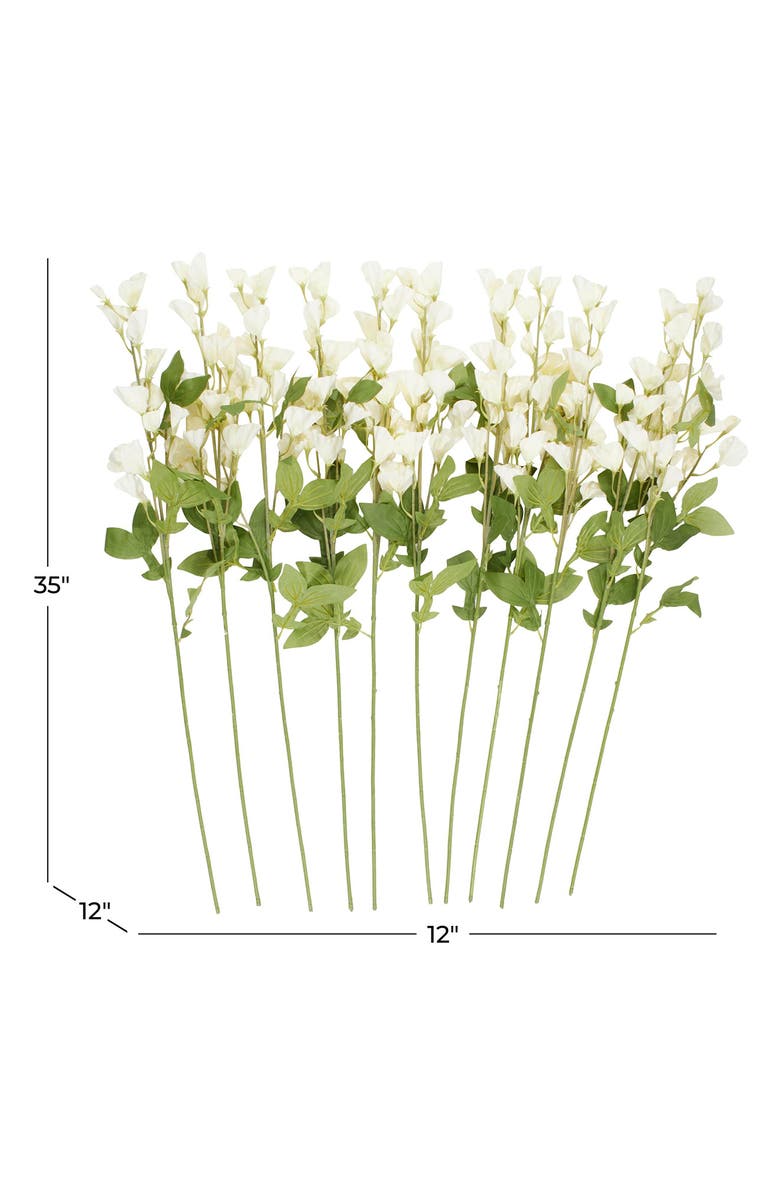 SONOMA SAGE HOME Set of 12 Sweet Pea Artificial Flowers, Alternate, color, White