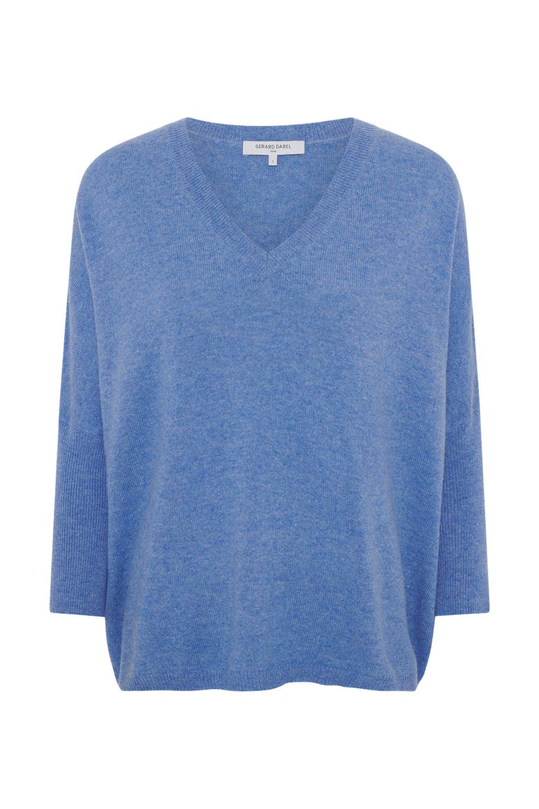 Lenae V-Neck Loose Fit Jumper, Alternate, color, Periwinkle