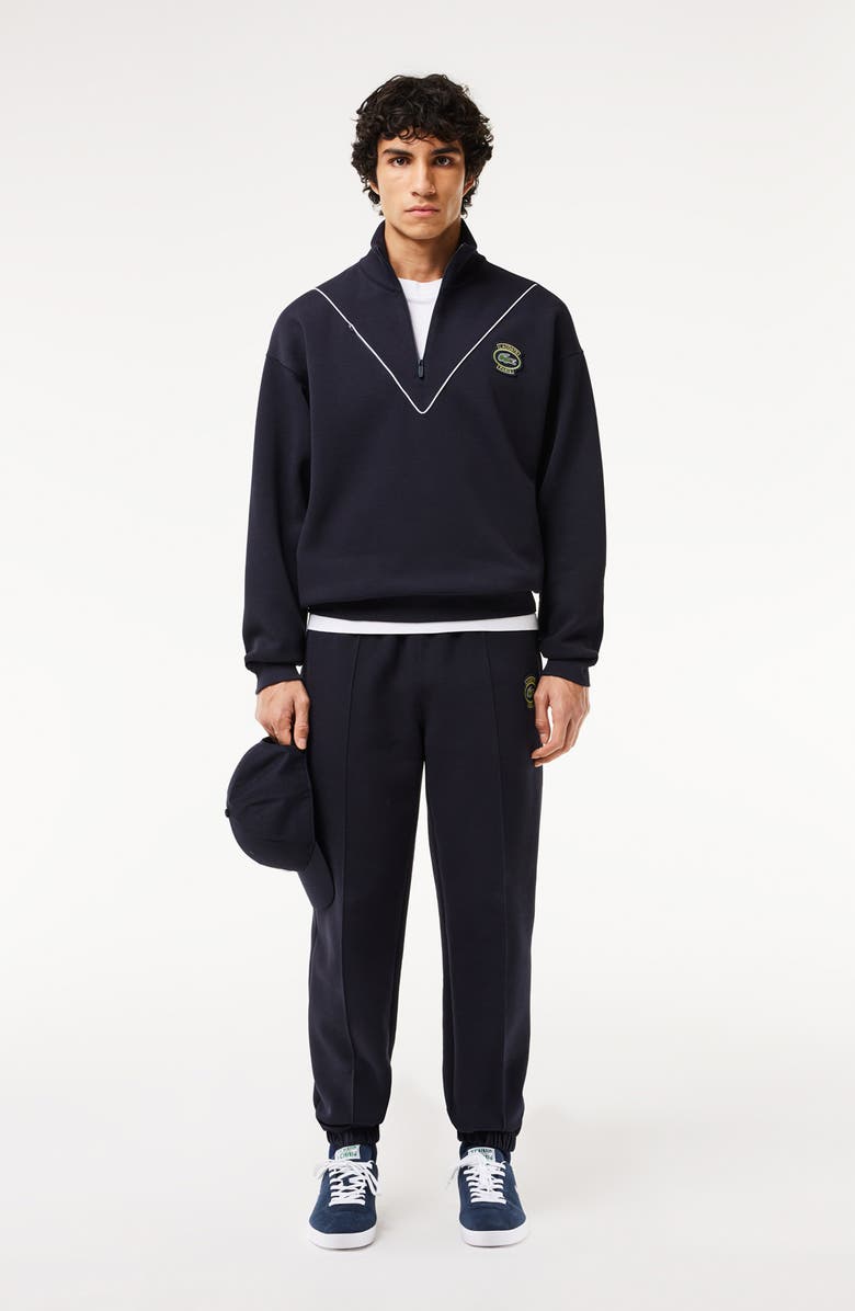 Lacoste Loose Fit Quarter Zip Pullover, Alternate, color, Hde Abimes