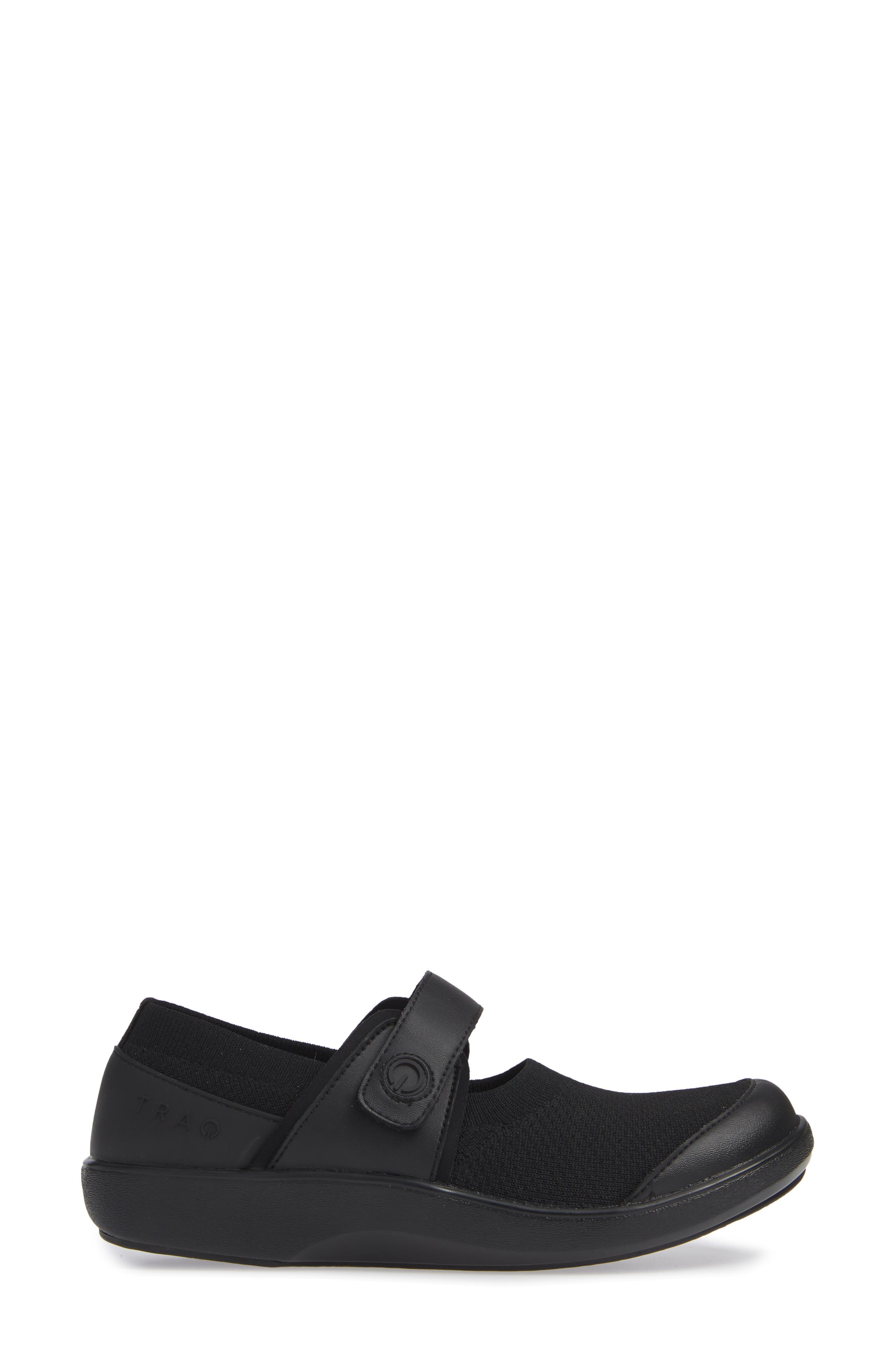 Qutie Mary Jane Flat, Alternate, color, ALL BLACK LEATHER