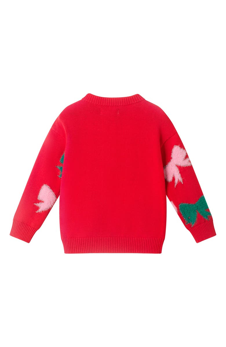 Andy & Evan Bow Sweater, Leggings & Headband Set, Alternate, color, Red Bows