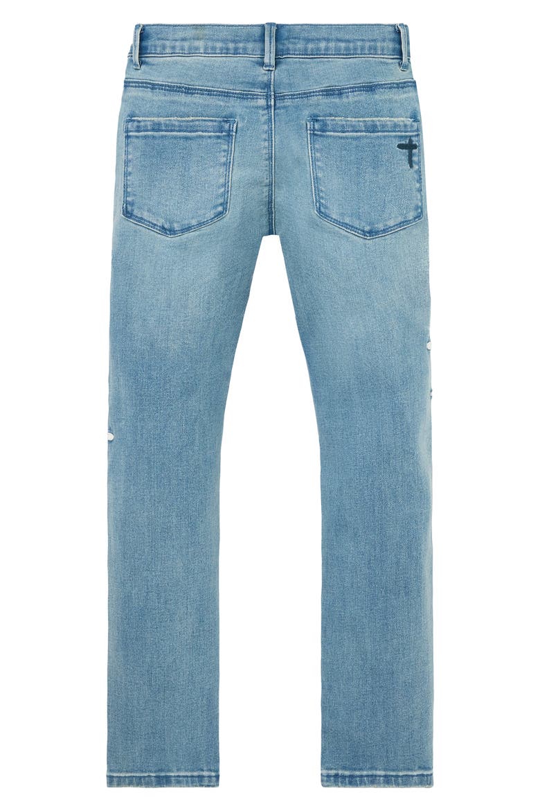 Kids' Benson Skinny Jeans, Alternate, color, COASTAL DRIFT CROSS PATCH