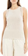 MAX STUDIO Pointelle Stitch Crocheted Tank