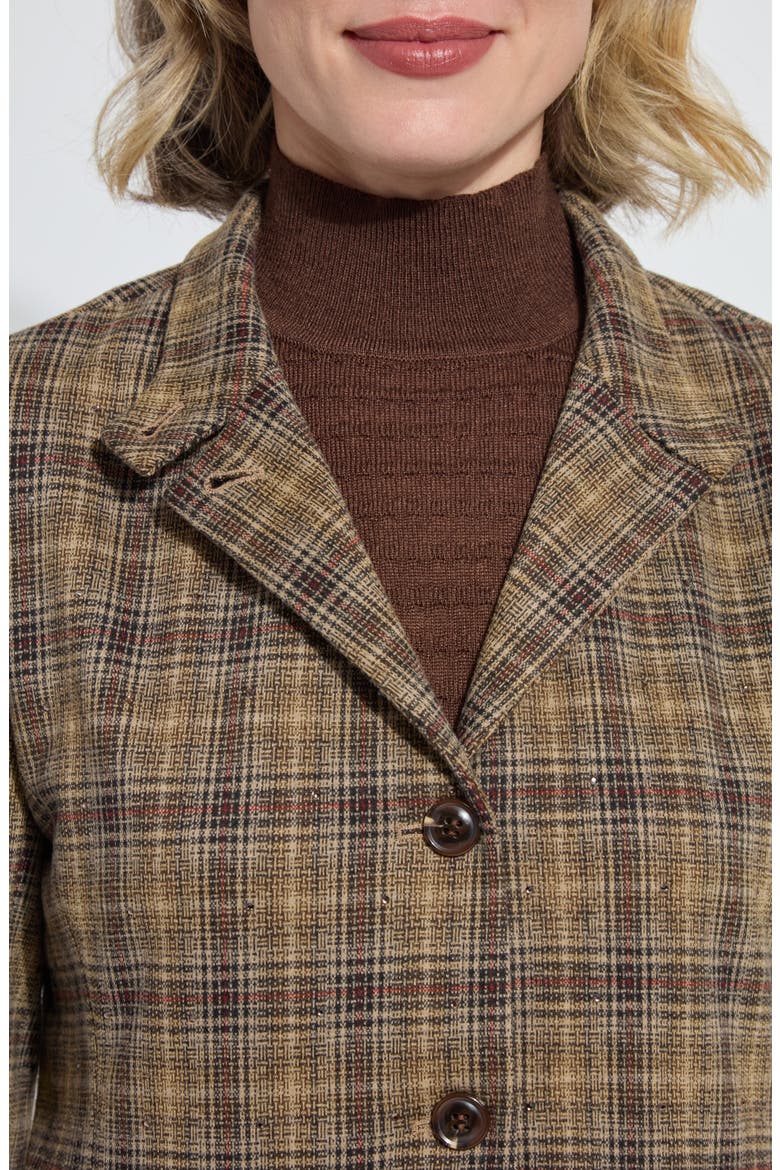 Marceline Brushed Jacquard Blazer, Alternate, color, BRIT BRUSHED PLAID