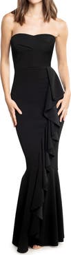 Dress the Population Paris Ruffle Strapless Mermaid Gown
