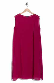 Eileen Fisher Bateau Neck Silk Dress