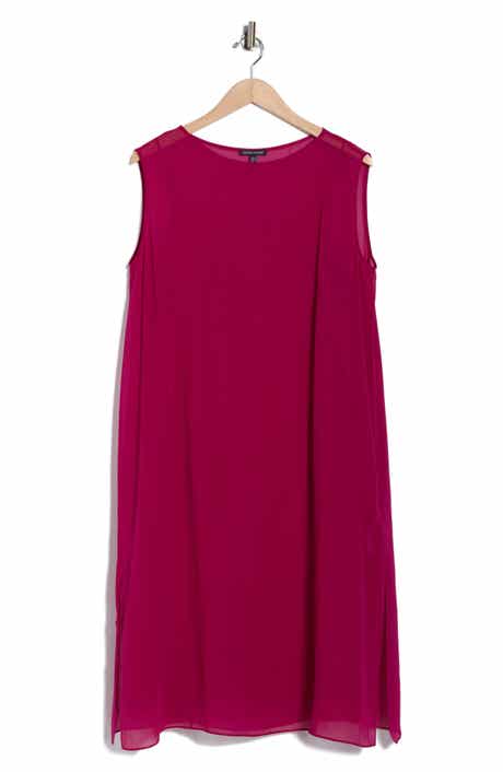Eileen Fisher Bateau Neck Silk Dress