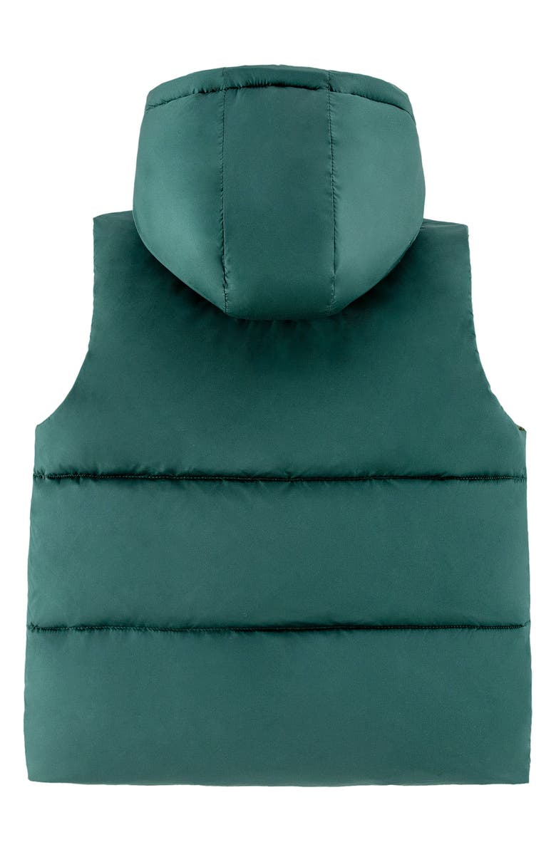 CALONIE Kids' Dylan Reversible Down Hooded Puffer Vest, Alternate, color, Olive