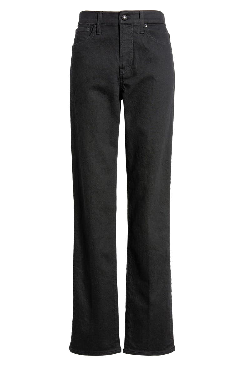 The Longline Straight Leg Jeans, Alternate, color, CLEAN BLACK WASH