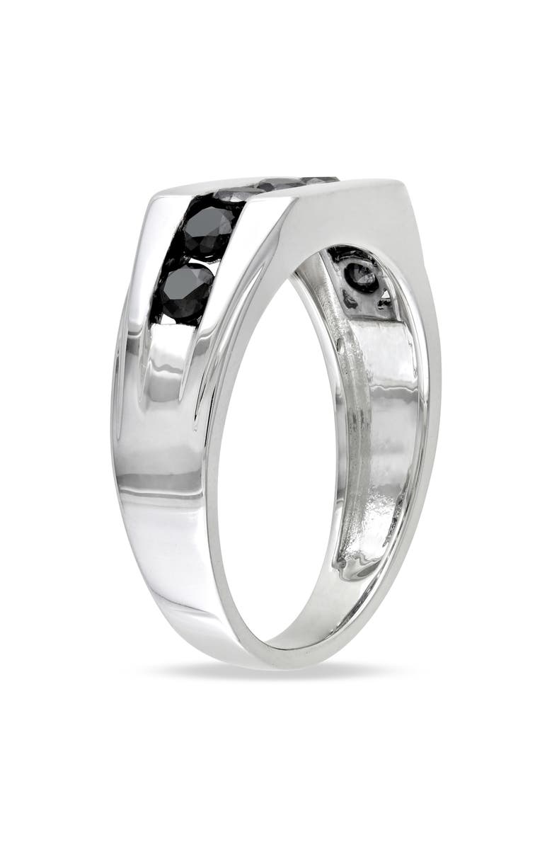 Julianna B. Men's Black Diamond Ring Sterling Silver, Alternate, color, Diamond