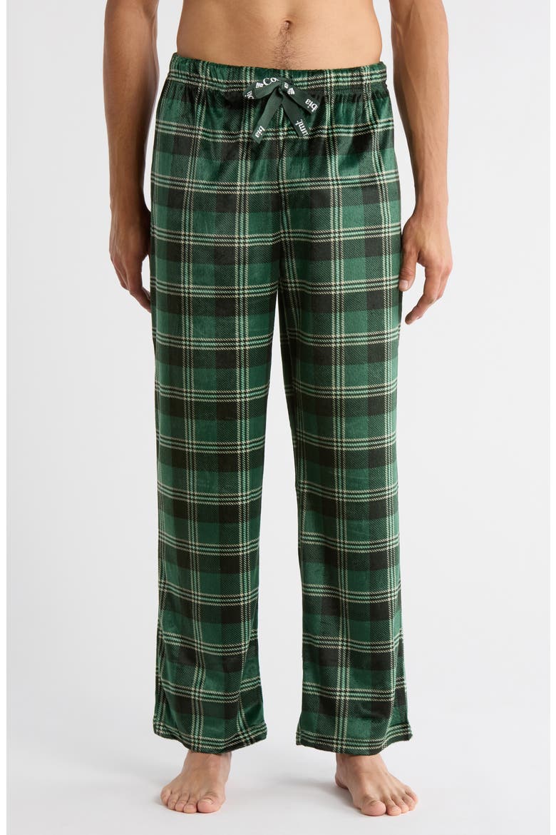 Brushed Flannel Pajama Bottoms, Main, color, RAINFORESTTRAIL