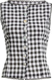 A.REN Maelle Gingham Button-Up Top