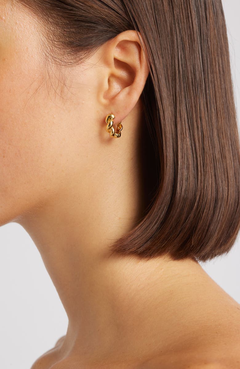 Set & Stones Tessa Twist Hoop Earrings, Alternate, color, Gold