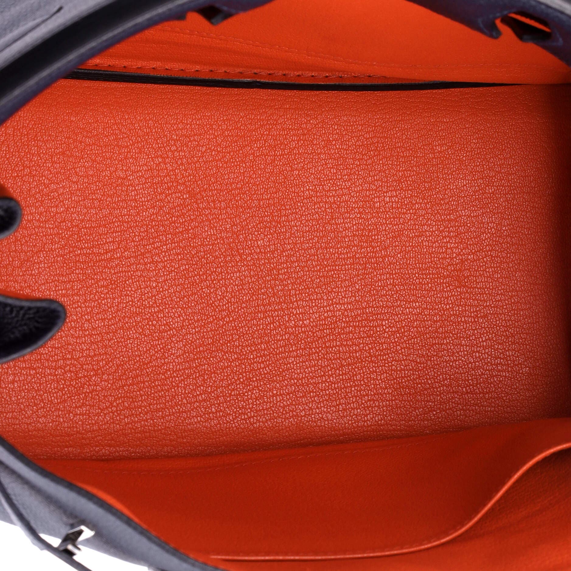 Pre-Owned Hermes Birkin Handbag Verso Togo with Palladium Hardware 30, Alternate, color, Verso - Bleu Nuit/Orange Poppy