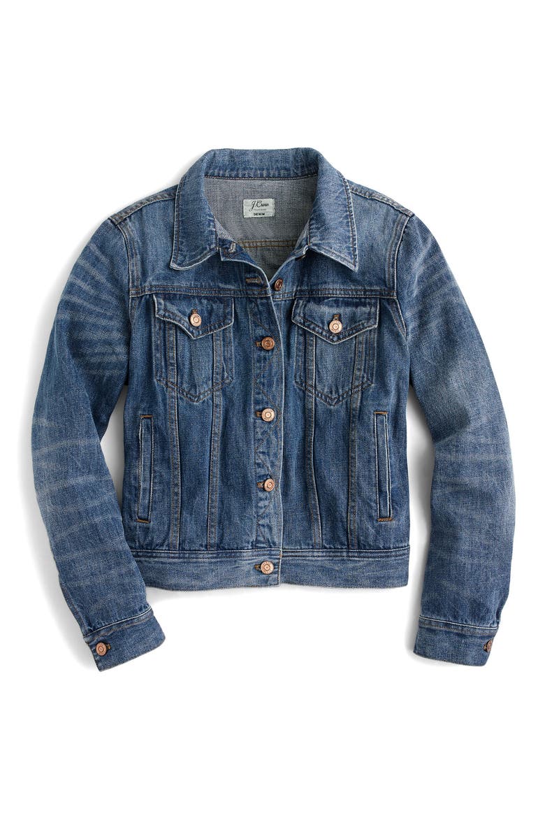 J.Crew Denim Jacket, Alternate, color, NEWTOWN WASH