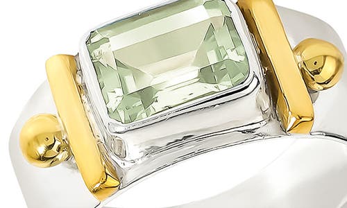 Ys Gems Baguette Cut Gemstone Ring In Green
