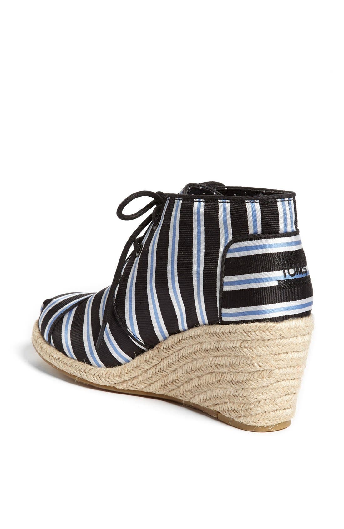 'Tabitha Simmons' Wedge Bootie, Alternate, color, BLACK/ BLUE STRIPES