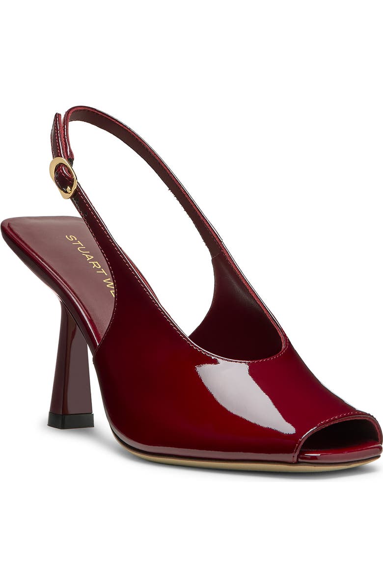 Stuart Weitzman Val Slingback 85 Sandal, Main, color, Rosewood